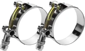 01 313101578553 2 Pack 3.75 Inch T-bolt Hose Clamps 304 Stainless Steel Turbo Intake Clamp Working
