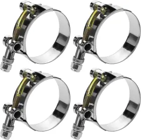 01 445000827890 4 Pack 0.75 Inch T-bolt Hose Clamps 304 Stainless Stee 28mm-34mm For Id