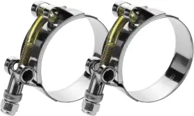 01 705353124334 2 Pack 3.25 Inch T-bolt Hose Clamps Stainless Steel 304 Turbo Intake Clamp Wor