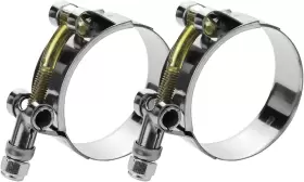 01 711181272475 2 Pack 2.5 Inch T-bolt Hose Clamps 304 Stainless Steel Turbo Intake Clamp Working