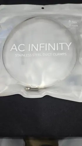 Ac Infinity Ac-dc6-2 Stainless Steel Duct Clamps 6 Inch 2 Pack Corrosion Resistant