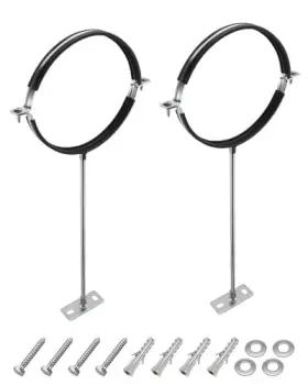 Aegis Performance 700937389017 2 Pack 8 Inch Pipe Hanger Bracket With 16 Extension Rod Heavy Duty Aegis Performance 700937389017 2 Pack 8 Inch Pipe Hanger Bracket With 16 Extension Rod Heavy Duty