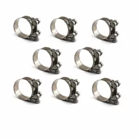 Annakideya Kg-20-8 304 Stainless Steel Pack Of 8 Pcs Hose Clamp Worm Gear Clip Pipe Size R