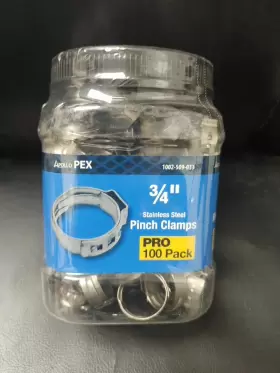 Apollo 670750039676 3/4 Inch Stainless Steel Pro Pinch Clamp Pack 100-pack New Sealed