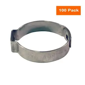 Apollo Polypc34100jr Stainless Steel Pinch Clamps 3/4in Poly Pipe Fitting Irrigation 100 Pack