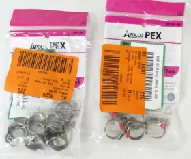 Apollo Pxpro1210pk 15 Pieces Pipe Clamp Rings Stainless Steel 1/2 Inch Pex
