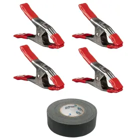 Bessey 192223237742 4x Xm5 2-1/4x2 Inch Steel Spring Clamp Orange Bundle With Pro Tapes 2 X30 Y