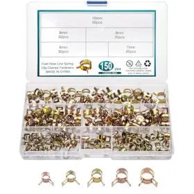 Bkywba Bkywm150015 150 Pcs Fuel Line Spring Hose Clamps Band Type Clips
