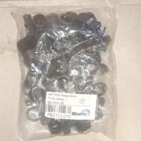 Bluefin Pxstcl075 Black Plastic Pex Tube Clamps 1/2 Inch 100 And 3/4 50 Pxstcl050/075 Bluefin Pxstcl075 Black Plastic Pex Tube Clamps 1/2 Inch 100 And 3/4 50 Pxstcl050/075