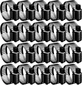 Botten Hg001-bk-14-27 20pcs Black Hose Clamp 9/16 Inch - 1-1/16 14-27mm 304 Clamps Stainless Steel Ad