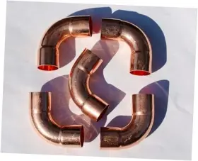 Brightline Mfg 78-lt- Copper Line Set Pipe Fitting 7/8 Inch Od Long Radius Elbow Lr 90 Hvac Lead-free