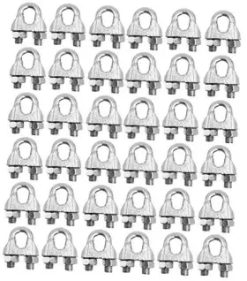 Brufer 98202 Wire Rope Clamp Clip For Cables Zinc Plated - 3/16 Inch Bulk