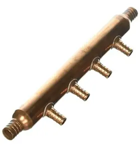 Cash Acme 22786a Crimp Copper Multi-port Tee Plumbing Fittings Pex Pipe Pe-rt 4 Port Open