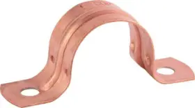 Cash Acme 671119005066 1 Inch Copper 2-hole Strap 5 Pack Pipe Support Cps0100z5