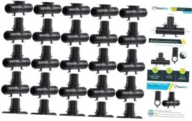 Cash Acme Up370 3/4 Inch Poly Crimp Tee Pack Of 25 Pex Pipe Pe-rt