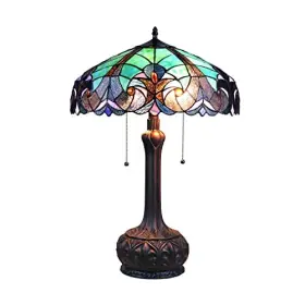 Chloe Lighting W9y-cli-ch18780vg18-tl2 Liaison Tiffany Style Antique Dark Bronze 2 Light Victorian Table Lamp