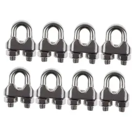 Dywishkey Dywishkey-suo8 Pack Of 8 5/16 Inch Stainless Steel Wire Rope Cable Clip Clamp M8