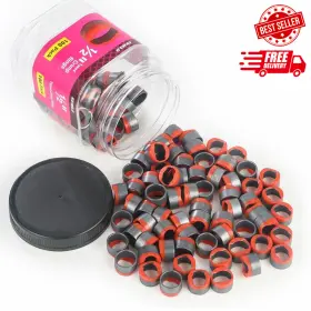 Efield 1/2-copper-20 Pro100-pack 1/2 Inch Pex Copper Crimp Rings With End Stop Black-oxidized Surface