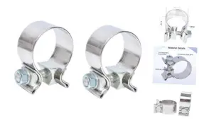 Emotor Industries Cln 134 1.75 Inch Exhaust Band Clamps T304 Stainless Steel 1-3/4