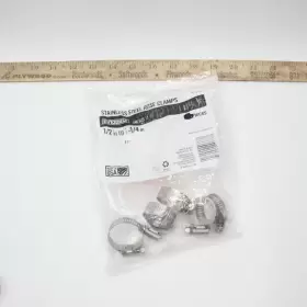 Everbilt 602-046 6-pk Hose Clamp Stainless Steel 1/2 Inch - 1-1/4 602 046