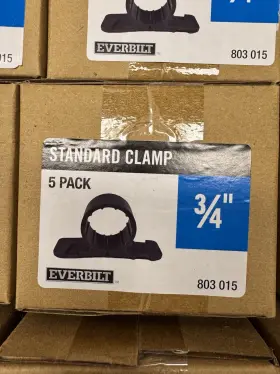 Everbilt 803-015 Plastic Round Clamp 3/4 In Interior Diameter 5 Pack 803 015 Everbilt 803-015 Plastic Round Clamp 3/4 In Interior Diameter 5 Pack 803 015