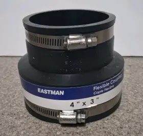 Everflow 4836 4 X 3 Inch Flexible Reducing Pvc Coupling With Stainless Steel Clamps Everflow 4836 4 X 3 Inch Flexible Reducing Pvc Coupling With Stainless Steel Clamps