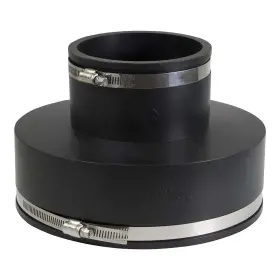 Everflow 484001 8 Inch X 4 Pvc Flexible Reducing Coupling With Stainless Steel Clamps