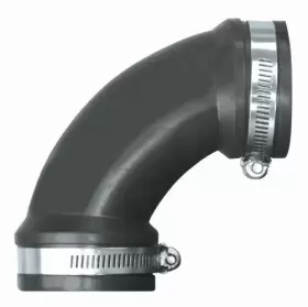 Everflow 4852 New 1-1/2 Inch Flexible Pvc Elbow Coupling Stainless Steel Clamps