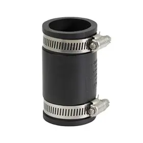 Everflow 6i45 Supply Giant Flexible Pvc Coupling With Stainless Steel 1-1/4 Inch Black