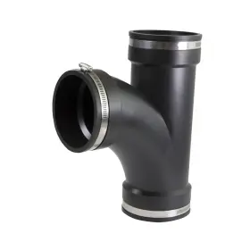 Everflow 6i7j Supply Giant Flexible Tee Coupling With Stainless Steel Black 4 Inch
