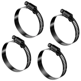 Fdczeyxior 717945 1 Uzxc1iuk 4 Pcs Stainless Steel Hose Clamp 2.5 Inch Black Clamps Worm Gear Hoses