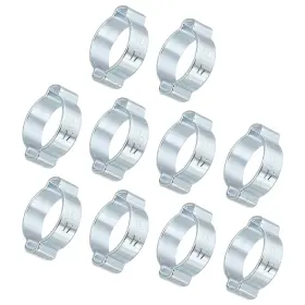Fixinairp 680811541307 14-17mm Double Ear Hose Clamp Galvanized Steel Crimp Rings 30pcs