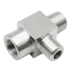 Goldpea 3850aa-1 Stainless Steel 304/8 Inch Npt Tee Pipe 1/8 Fnpt X Mnpt 1