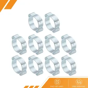 Gryfton 669739208295 30 Pack 15-18mm Double Ear Hose Clamp Galvanized Steel Crimp Ring