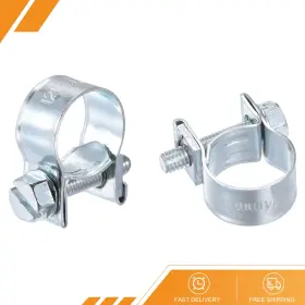 Gryfton 686130930952 10pack 12-14mm Mini Fuel Injection Hose Clamp Zinc Plated Steel Line