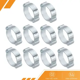 Gryfton 686687012798 30 Pack 17-20mm Double Ear Hose Clamps Galvanized Steel Crimp Rings