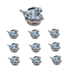 Haohuoduo 717710841532 10-pack Inch Wire Clamps - Steel Clamp Type Cable Connectors Metallic 10 Pcs Haohuoduo 717710841532 10-pack Inch Wire Clamps - Steel Clamp Type Cable Connectors Metallic 10 Pcs