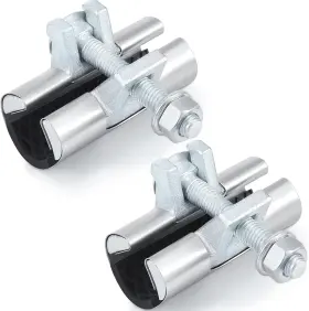 Hicarer 445016268281 2 Pcs 1/2 Inch Pipe Repair Clamp With Single Bolt Stainless Steel Clamps Hicarer 445016268281 2 Pcs 1/2 Inch Pipe Repair Clamp With Single Bolt Stainless Steel Clamps