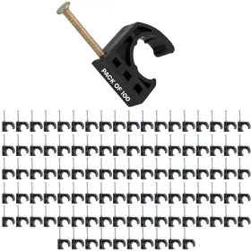 Highcraft Id234x100-k Half Clamp J-hook With Nail For Pex 1/2 Inch Black Highcraft Id234x100-k Half Clamp J-hook With Nail For Pex 1/2 Inch Black