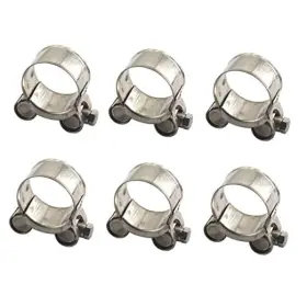 Huachi Hosepipe04 Size T-bolt Hose Clamp 304 Stainless Steel Tube Clamps Pipe Pack 26-28mm