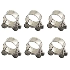 Huachi Hosepipe06 Size T-bolt Hose Clamp 304 Stainless Steel Tube Clamps Pipe Pack 32-35mm