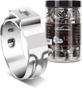 Hydencamm Hy-120kagu 3/4 Inch Pex Cinch Crimp Rings - 120pcs Premium 304 Stainless Steel Pinch Clamps For Hydencamm Hy-120kagu 3/4 Inch Pex Cinch Crimp Rings - 120pcs Premium 304 Stainless Steel Pinch Clamps For