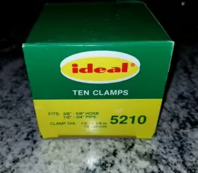Ideal 5210 Box Of 10 Clamps Stainless Steel Hose 1/2 Inch To 1- 1/8