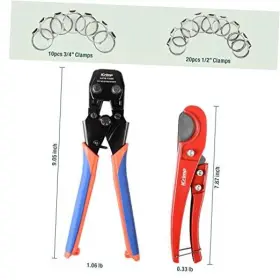 Iwiss Tools Crp961 Mini Pex Pipe Quick Cinch Tool Set For Stainless Steel Clamp From 3/8-inch To