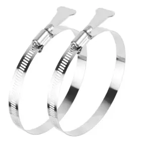 Jinaggx 644097996619 Pcs Dryer Vent Clamp 4 Inch 304 Stainless Steel Worm Gear Hose 4inch 2