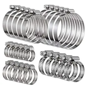 Kwokwei Kk68-2 25pcs Hose Clamps Assortment Kit 304 Stainless Steel Pipe