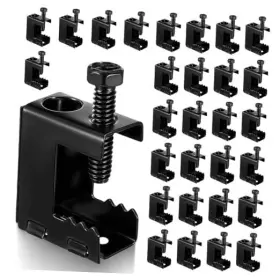 Lemecima Am556158 1 30 Pcs 1/4 Inch -20 Spring Steel Beam Clamps Metal Hangers Bolt On Clamp For
