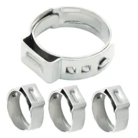 Lifcratms Lif20240930-982 Pack Pex Crimp Rings Stainless Steel Single Ear Hose Clamps 1/2 Inch 20