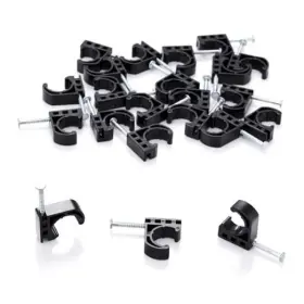 Litorange A170-12 80 Pcs Black Half Clamp J-hook With Nail For 1/2 Inch Pex Tubing Pipe Support