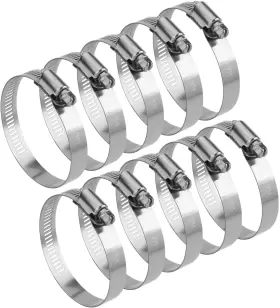 Lokman Clamp-2.5in 2.5 Inch Stainless Steel Duct Clamp Worm Gear Adjustable 46-70mm Hose Cla